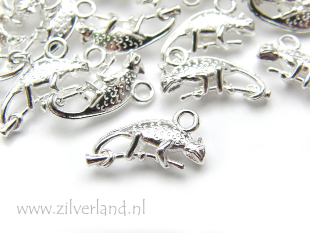 1 Stuk Sterling Zilveren Hanger- Kameleon