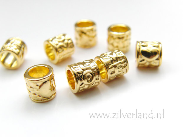 1 Stuk Sterling Zilveren Spacer- Love Verguld