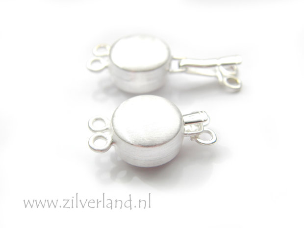 Sterling Zilveren Bakslot Gesatineerd- 2 Rij