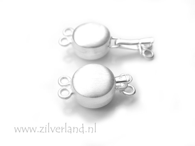 Sterling Zilveren Bakslot Gesatineerd- 2 Rij