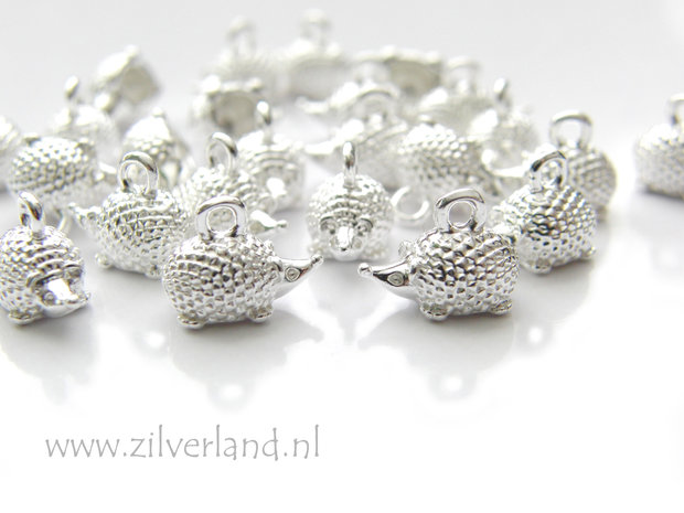 1 Stuk Sterling Zilveren Hanger- Egel