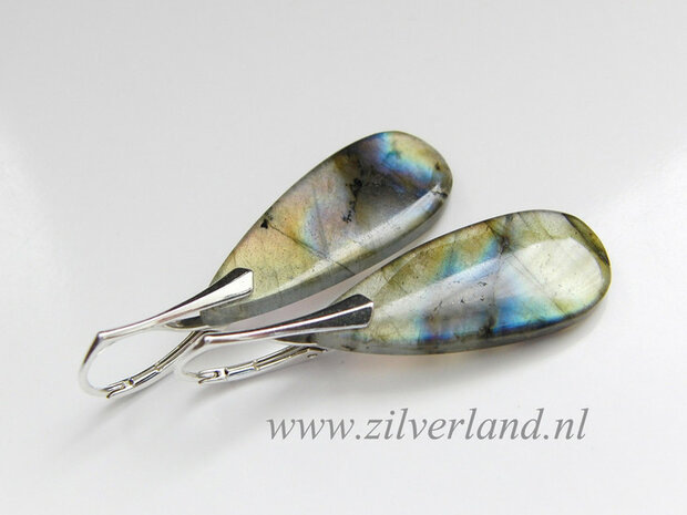 Edelstenen Oorbellen met Labradoriet