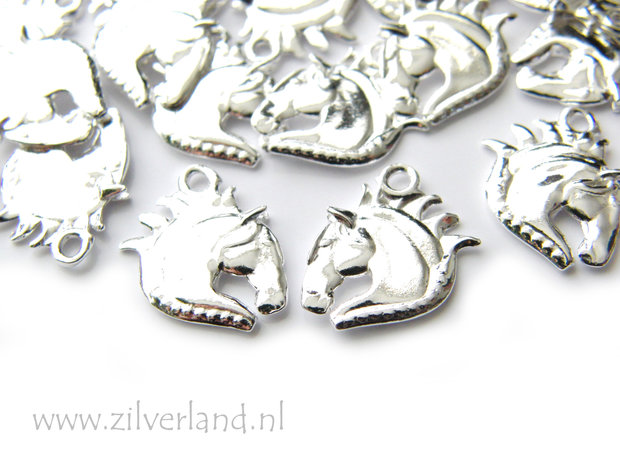 1 Stuk Sterling Zilveren Hanger- Paardenhoofd