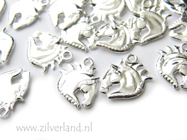 1 Stuk Sterling Zilveren Hanger- Paardenhoofd