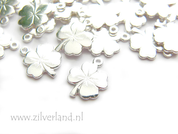 Sterling Zilveren Bedel- Klavertje Vier