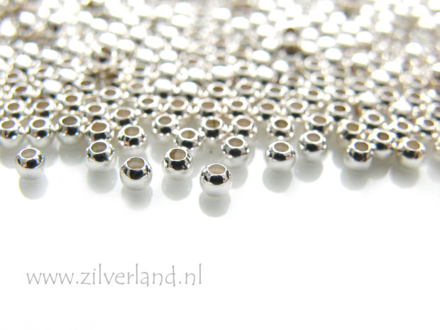 100 Stuks 2,5mm Sterling Zilveren Kralen