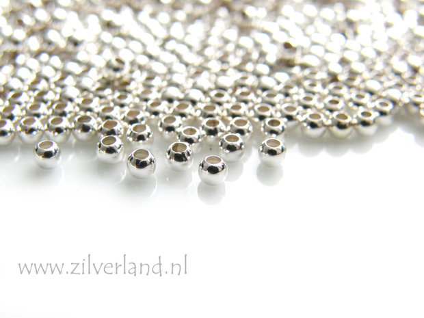 100 Stuks 2,5mm Sterling Zilveren Kralen