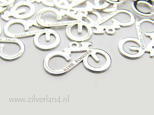 1 Stuk Sterling Zilveren Hanger- Fiets