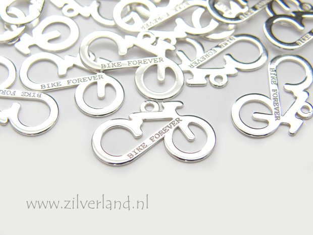 1 Stuk Sterling Zilveren Hanger- Fiets