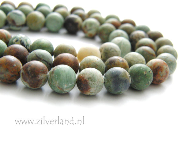 8mm Groene Opaal Edelstenen Kralen- Mat