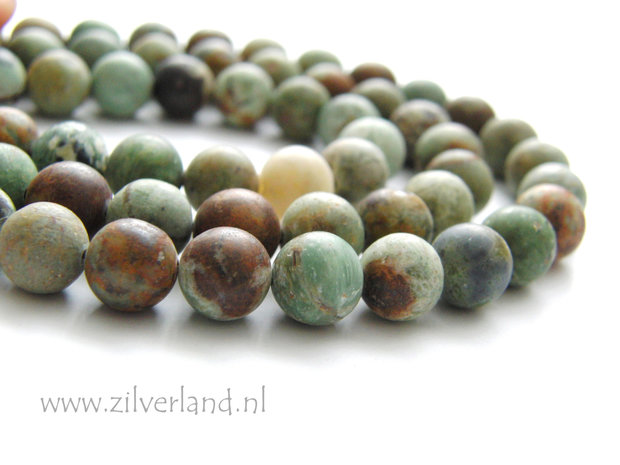 8mm Groene Opaal Edelstenen Kralen- Mat