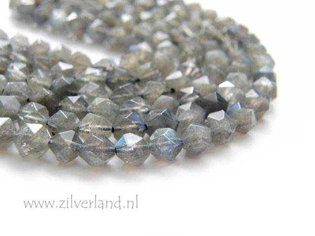  6mm Labradoriet Edelstenen Kralen- Facet