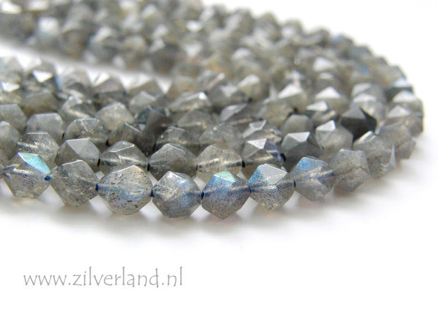  6mm Labradoriet Edelstenen Kralen- Facet