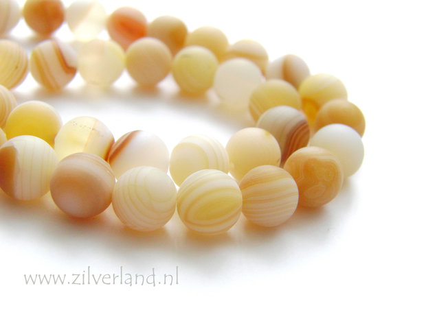 8mm Gestreepte Agaat Edelstenen Kralen- Mat