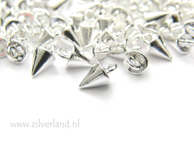 1 Stuk Sterling Zilveren Hanger- Kegel
