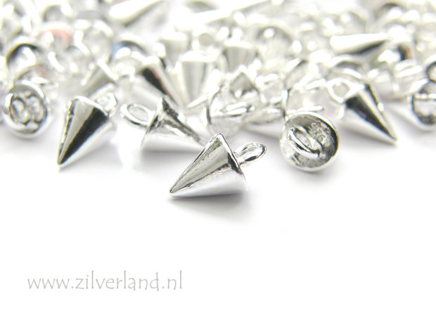 1 Stuk Sterling Zilveren Hanger- Kegel