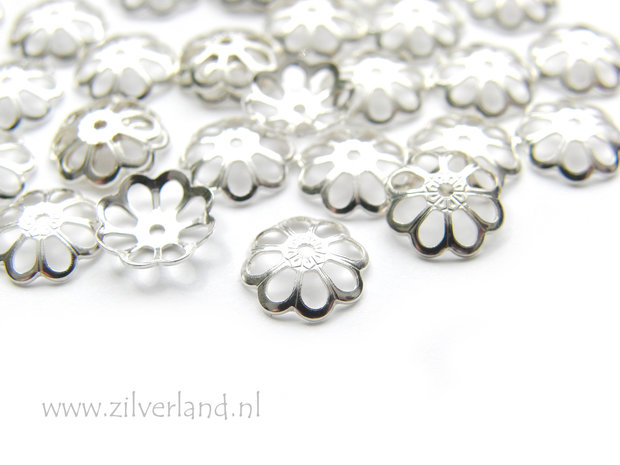 10 Stuks Kralenkapjes 8mm, Bloem