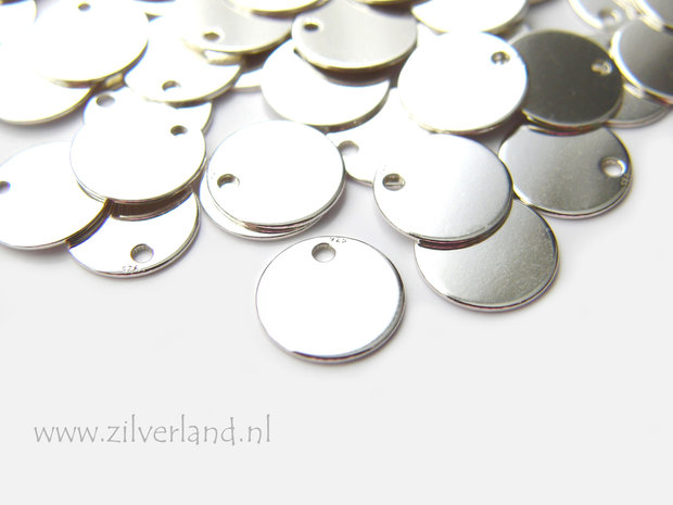 9mm-0,50mm Sterling Zilveren Hangertje/Sieradenlabeltje- Rond