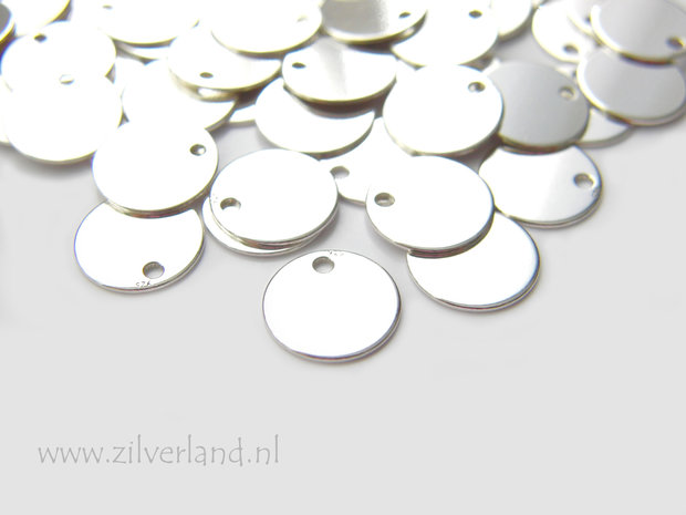 9mm-0,50mm Sterling Zilveren Hangertje/Sieradenlabeltje- Rond