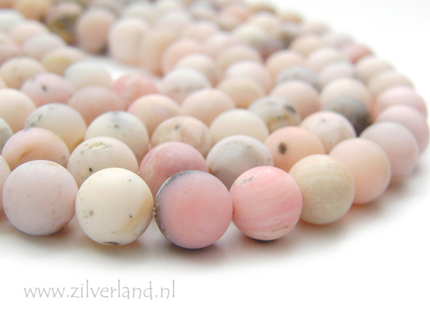 10mm Peruaanse Roze Opaal Edelstenen Kralen- Mat