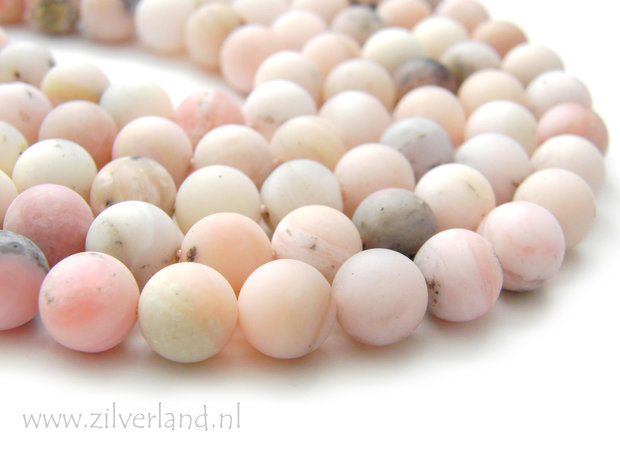 10mm Peruaanse Roze Opaal Edelstenen Kralen- Mat