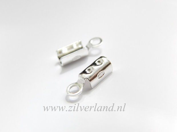 2 Stuks Sterling Zilveren Veterklem, Leerklem