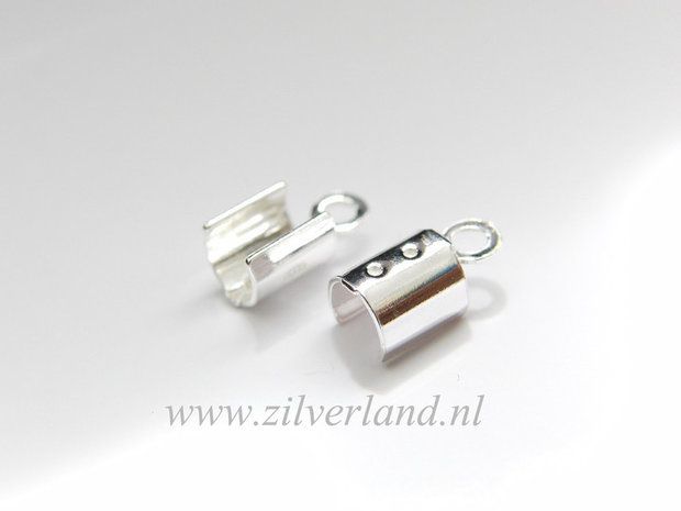 2 Stuks Sterling Zilveren Veterklem, Leerklem