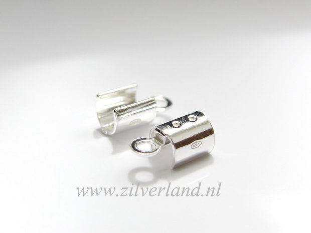 2 Stuks Sterling Zilveren Veterklem, Leerklem
