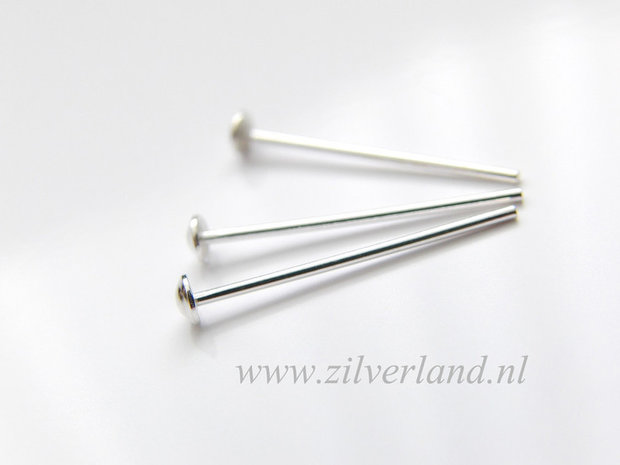 10 Stuks 0,80mm x 2,0cm Sterling Zilveren Nietstiften