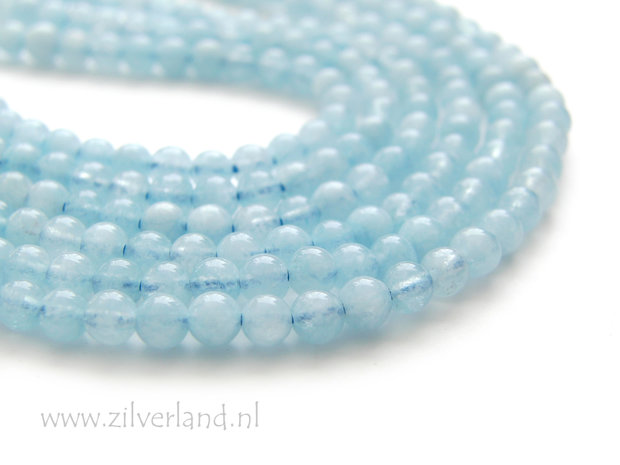 4mm Aquamarijn Edelsteen Kralen