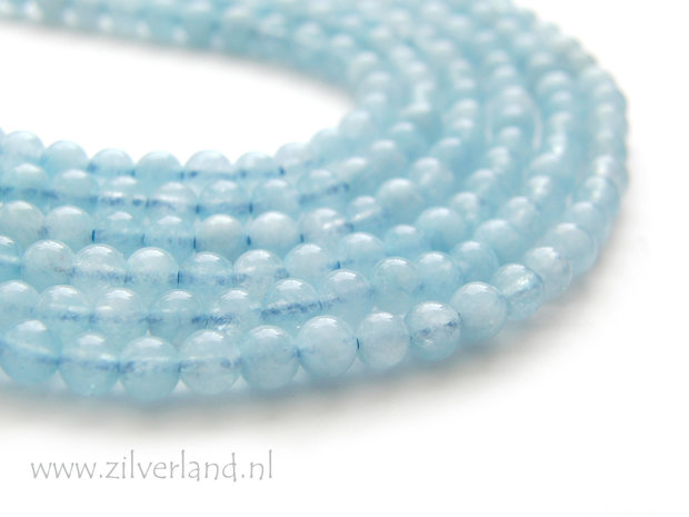 4mm Aquamarijn Edelsteen Kralen