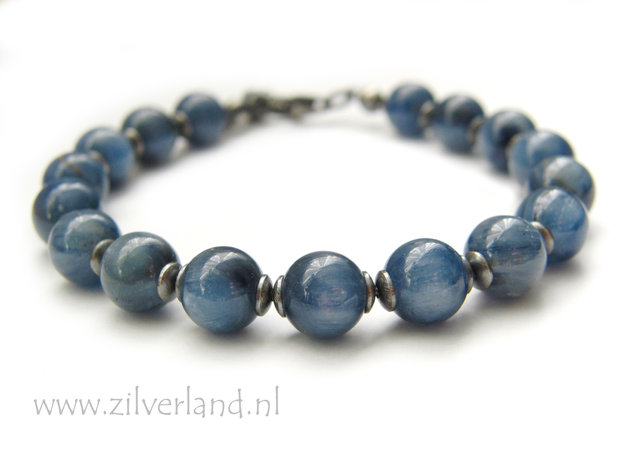 Handgemaakte Armband met Kyaniet Edelstenen