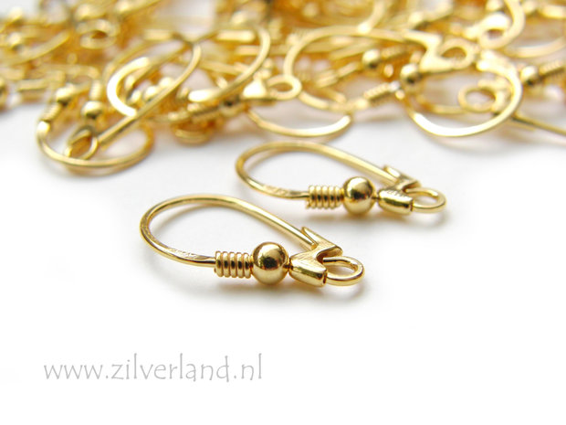 Sterling Zilveren Oorbelhaken- Verguld