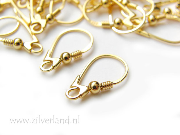 Sterling Zilveren Oorbelhaken- Verguld
