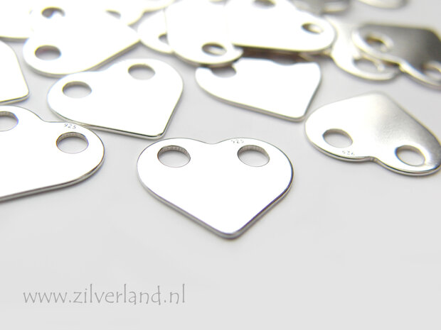 Sterling Zilveren Hanger- Hart 2 Gats