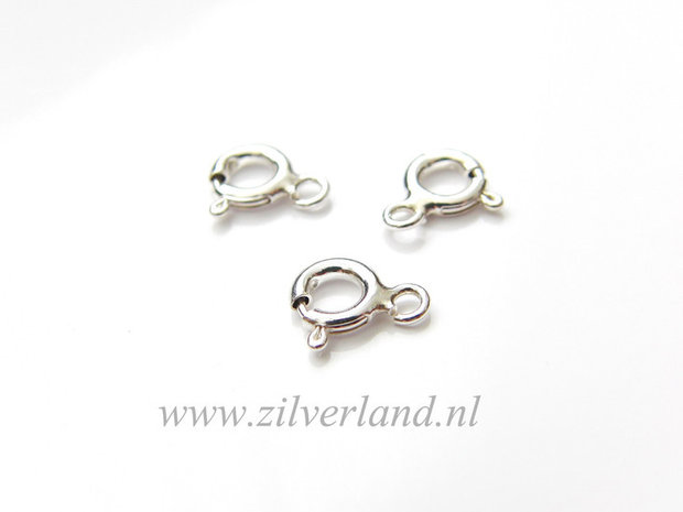 6mm Sterling Zilveren Veerring Slotje