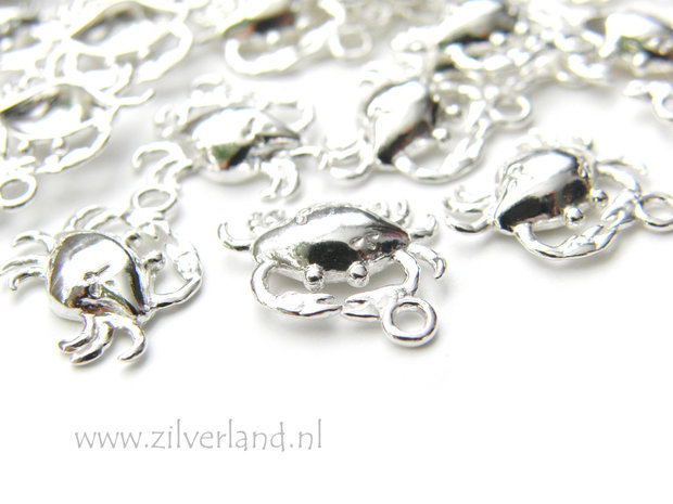 1 Stuk Sterling Zilveren Hanger- Krab