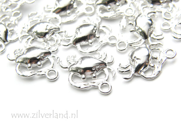 1 Stuk Sterling Zilveren Hanger- Krab