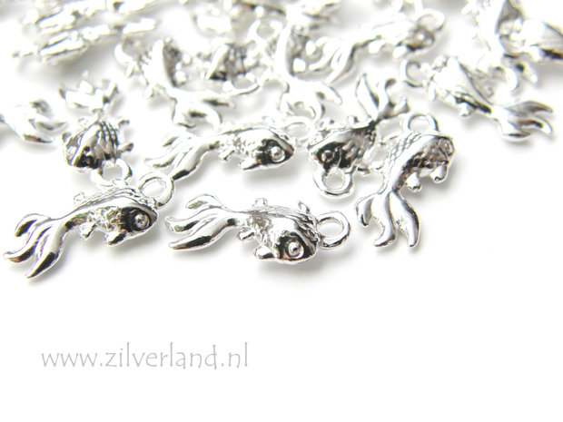1 Stuk Sterling Zilveren Hanger- Vis