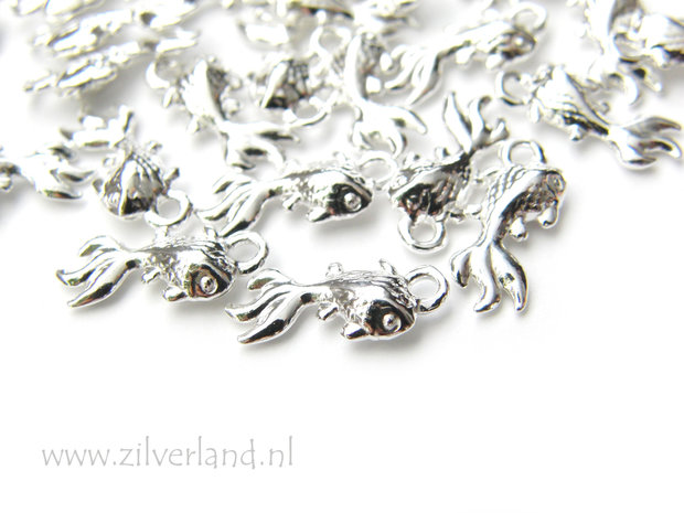 1 Stuk Sterling Zilveren Hanger- Vis