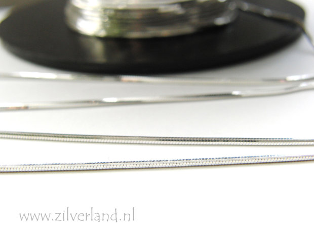1 Meter 1,20mm Sterling Zilveren Slangenketting