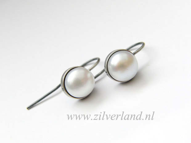 Handgemaakte Zilveren Oorbellen met Parels