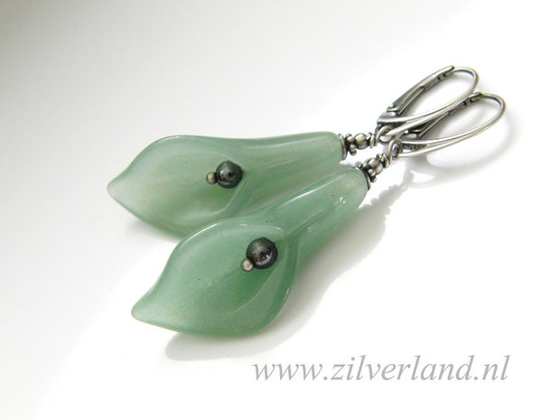 Handgemaakte Edelstenen Oorbellen met Aventurijn