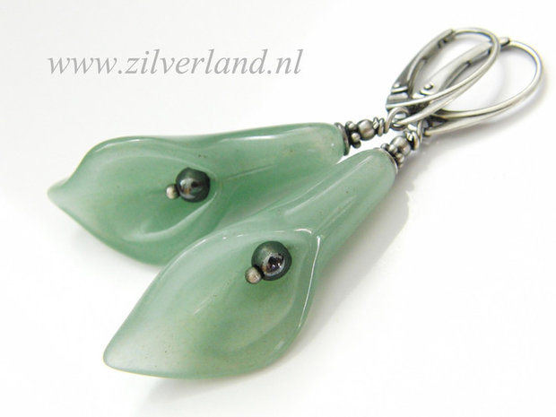 Handgemaakte Edelstenen Oorbellen met Aventurijn