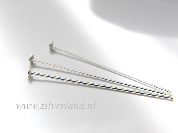 10 Stuks 0,80mm x 4,0cm Sterling Zilveren Nietstiften