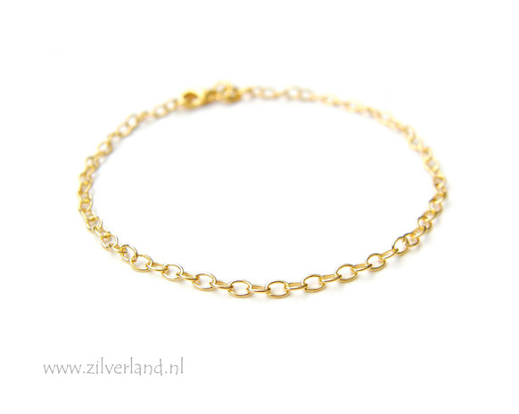 19,5cm Sterling Zilveren Armband- Verguld