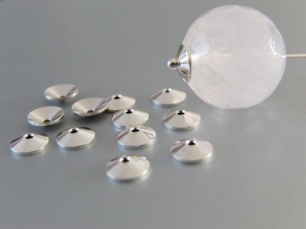 10 Stuks Kralenkapjes 6mm- Kegel