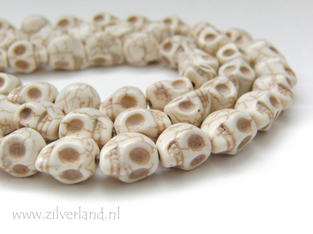 12mm Howliet Edelstenen Kralen- Schedels