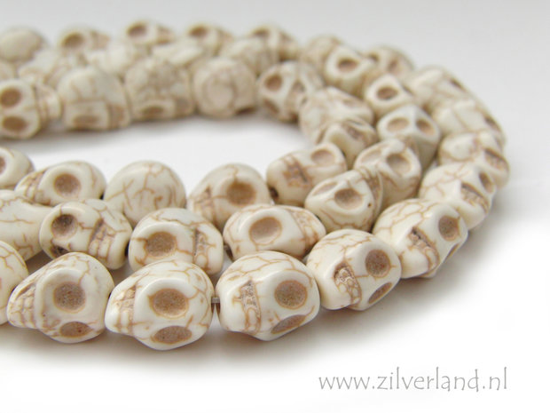 12mm Howliet Edelstenen Kralen- Schedels