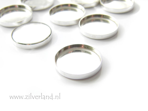  1 Stuk 18mm Sterling Zilveren Zetbakje